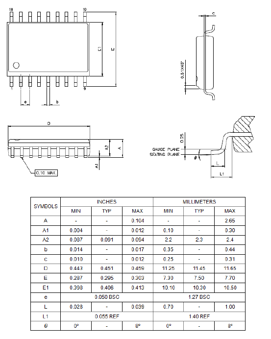 NY8A056A封裝尺寸圖
